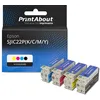 Image de Cartouche compatible Epson SJIC22P(K/C/M/Y) - 4 couleurs - Multipack