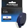 Image de Ruban compatible Dymo 91205 (S0721650) - (12 mm) - Noir sur bleu
