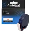 Image de Ruban compatible Dymo 91203 - (12 mm) - Noir sur rouge