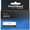 Image de Ruban compatible Dymo 43610 (S0720770) - (6 mm) - Noir sur transparent