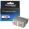 Image de Cartouche compatible Canon PFI-120MBK/BK/C/M/Y - 5 couleurs - Multipack