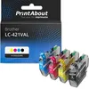 Image de Cartouche compatible Brother LC-421VAL - 4 couleurs - Multipack