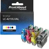 Image de Cartouche compatible Brother LC-421XLVAL - 4 couleurs - Grande capacité - Multipack