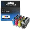 Image de Cartouche compatible Brother LC-424VAL - 4 couleurs - Multipack