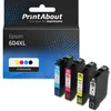Image de Cartouche compatible Epson 604XL (C13T10H64010) - 4 couleurs - Grande capacité - Multipack