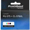 Image de Cartouche compatible Canon PG-575 + CL-576XL - Noir + 3 couleurs - Grande capacité - Multipack
