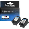 Image de Cartouche compatible Canon PG-510 + CL-511 - Noir + 3 couleurs - Multipack