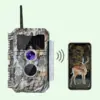 Image de Caméra de Chasse WiFi Bluetooth,64MP et des vidéos HD 1296P,Détection de Mouvement 110°PIR, Protection de Mot de Passe et IP66 Étanche|W600 Gris