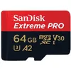 Image de SanDisk Extreme Pro - Carte mÃ©moire flash - 64 Go - A2 / Video Class V30 / UHS-I U3 / Class10 - microSDXC UHS-I