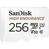 Image de SanDisk High Endurance - Carte mÃ©moire flash (adaptateur microSDXC vers SD inclus(e)) - 256 Go - Video Class V30 / UHS-I U3 / Class10 - microSDXC UHS-I