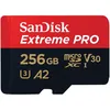Image de SanDisk Extreme PRO - Carte mémoire flash (adaptateur microSDXC vers SD inclus(e)) - 256 Go - A2 / Video Class V30 / UHS-I U3 / Class10 - microSDXC UHS-I