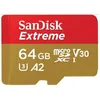 Image de SanDisk Extreme PLUS - Carte mÃ©moire flash (adaptateur microSDXC vers SD inclus(e)) - 64 Go - A2 / Video Class V30 / UHS-I U3 / Class10 - microSDXC UHS-I