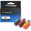 Image de Cartouche compatible Canon CLI-526C/M/Y - 3-couleurs - Multipack