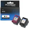 Image de Cartouche compatible HP 62XL (N9J71AE) - Noir + 3 couleurs - Multipack