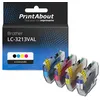 Image de Cartouche compatible Brother LC-3213VAL - 4 couleurs - Grande capacité - Multipack