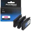 Image de Cartouche compatible HP 711 (CZ135A) - 3x Magenta - Multipack