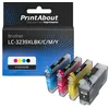 Image de Cartouche compatible Brother LC-3239XLBK/C/M/Y - 4 couleurs - Grande capacité - Multipack