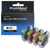 Image de Cartouche compatible Brother LC-3211VAL - 4 couleurs - Grande capacité - Multipack