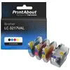 Image de Cartouche compatible Brother LC-3217VAL - 4 couleurs - Multipack