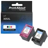 Image de Cartouche compatible HP 305XL (6ZA94AE) - Noir + 3 couleurs - Grande capacité - Multipack