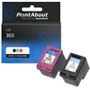 Image de Cartouche compatible HP 303 (3YM92AE) Noir d + 3 couleurs - Multipack