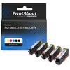Image de Cartouche compatible Canon PGI-580/CLI-581 BK/CMYK - 5 couleurs - Multipack