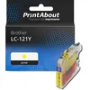 Image de Cartouche compatible Brother LC-121Y - Jaune