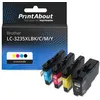 Image de Cartouche compatible Brother LC-3235XLBK/C/M/Y - 4 couleurs - Multipack