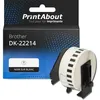 Image de Étiquette compatible Brother DK-22214 - (12 mm) - Noir sur blanc