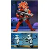 Image de Les Tortues Ninja - Pack 3 Figurines Triceraton Infantryman & Roadkill Rodney 18 Cm