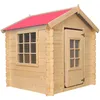 Image de Maisonnette En Bois Pour Enfants (SÃ©ns Plancher) - Cabane De Jardin Pour L'extÃ©rieur 111x114xh121cm/0.9 M2 - Toit Rouge Timbela M570r-1