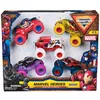 Image de Monster Jam - 5 VÃ©hicules Die-Cast 1:64 Marvel - 5 VÃ©hicules Authentiques Monster Trucks Officiels Ã Collectionner Echelle 1:64 - Jouet Enfant 3 Ans et +