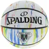 Image de Ballon De Basket Spalding Marble Blanc Rainbaw T7 Blanc 93854