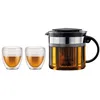 Image de Bodum Bistro Service Ã ThÃ© 1000 Ml Noir, Transparent