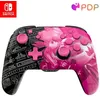 Image de Pdp - Manette Sans Fil Glow Pour Nintendo Switch Et Switch Oled - Grand Prix Peach - Noir Et Rose
