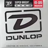 Image de Dunlop Super Bright Nickel Plated Steel MÃ©dium 45-105 - Jeu Cordes Guitare Basse