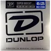 Image de Dunlop Super Bright Nickel Plated Steel MÃ©dium 45-125 - Jeu 5 Cordes Guitare Basse