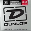 Image de Dunlop Super Bright Nickel Plated Steel MÃ©dium 30-130 - Jeu 6 Cordes Guitare Basse