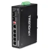 Image de TRENDnet TI-G62 - Commutateur - non gÃ©rÃ© - 5 x 100/1000/10000 + 1 x SFP Gigabit partagÃ© + 1 x SFP - Montage sur rail DIN, fixation murale - Tension CC - ConformitÃ© TAA