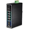 Image de TRENDnet TI-PG1284I - Commutateur - C2+ - GÃ©rÃ© - 8 x 10/100/1000 (PoE+) + 4 x Gigabit SFP - Montage sur rail DIN - PoE+ (240 W) - ConformitÃ© TAA