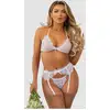 Image de Ensemble 3 Pièces 81627 Dentelle & Strass Blanc