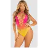 Image de Body 89328 dégradé résille rose & jaune