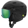 Image de Smith - Casque de ski/snowboard à visière intégrée - Survey Jr MIPS Eu Matte Black Green Mirror - Taille Enfant 48-56 cm - Noir