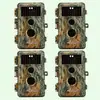 Image de Pack x4 Caméras de Chasse Nocturne Vision 64MP HD 1296P,Détection de Mouvement PIR de 70° No Glow Invisible,Étanche IP66|A252 Vert