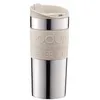 Image de BODUM - TRAVEL MUG - Mug de voyage isotherme en inox double paroi - Blanc creme - couvercle a clapet - 0.35 L