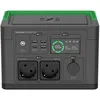 Image de Schneider OffGrid 330 - Centrale Ã©lectrique portable - LCD, lithium-ion, 2 prises schuko CEE 7/3, onde sinusoÃ¯dale, 3 USB-A, 1 USB-C, chargeur sans fil - CA 230 V - 330 watt - Lithium Ion - 332 Wh - connecteurs de sortie : 2 - noir, vert