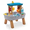 Image de Table D'eau Avec 10 Accessoires  Table De Jeu Enfant A Eau  Table D'activitÃ© Pour Le Jardin En Gris & Marron - Step2 Rain Showers Splash Tub