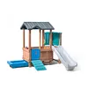 Image de Maison Enfant Avec Toboggan  Aire De Jeux Pour L'extÃ©rieur  Maisonnette / Cabane De Jeu En Plastique - Step2 Woodland Adventure
