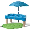 Image de Table De Jeu Sable Et Eau Enfant Avec Parasol  Table De Jeu Ã Eau Pour Le Jardin - Step2 Cascading Cove