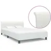 Image de vidaXL Cadre de lit Blanc Similicuir 140 x 200 cm